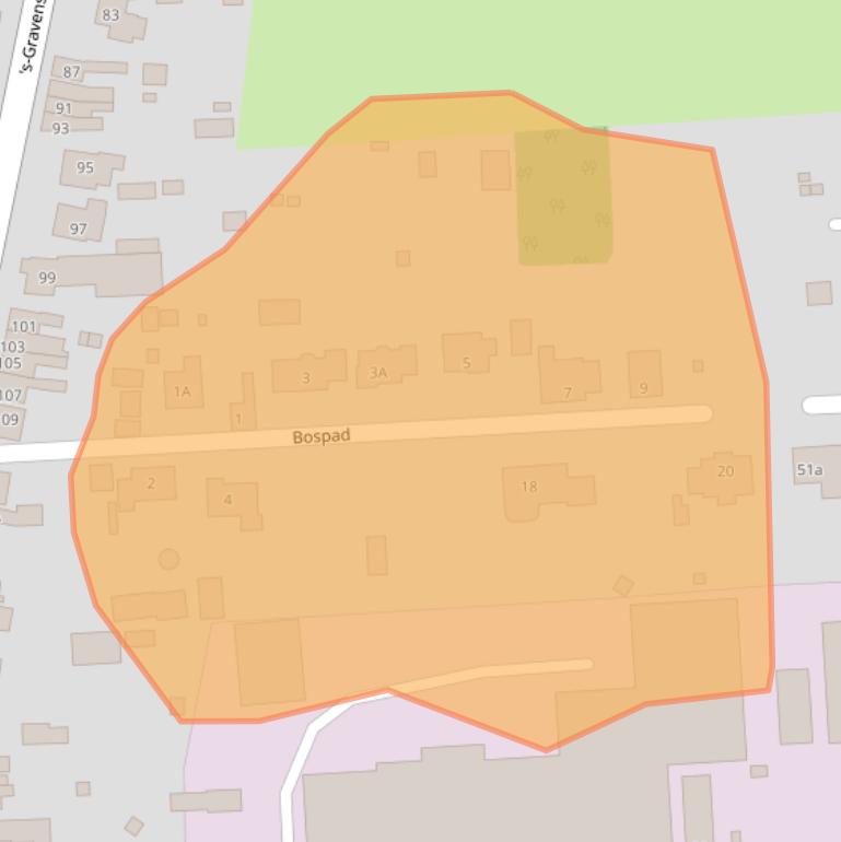 Kaart van postcodegebied 4567BS.