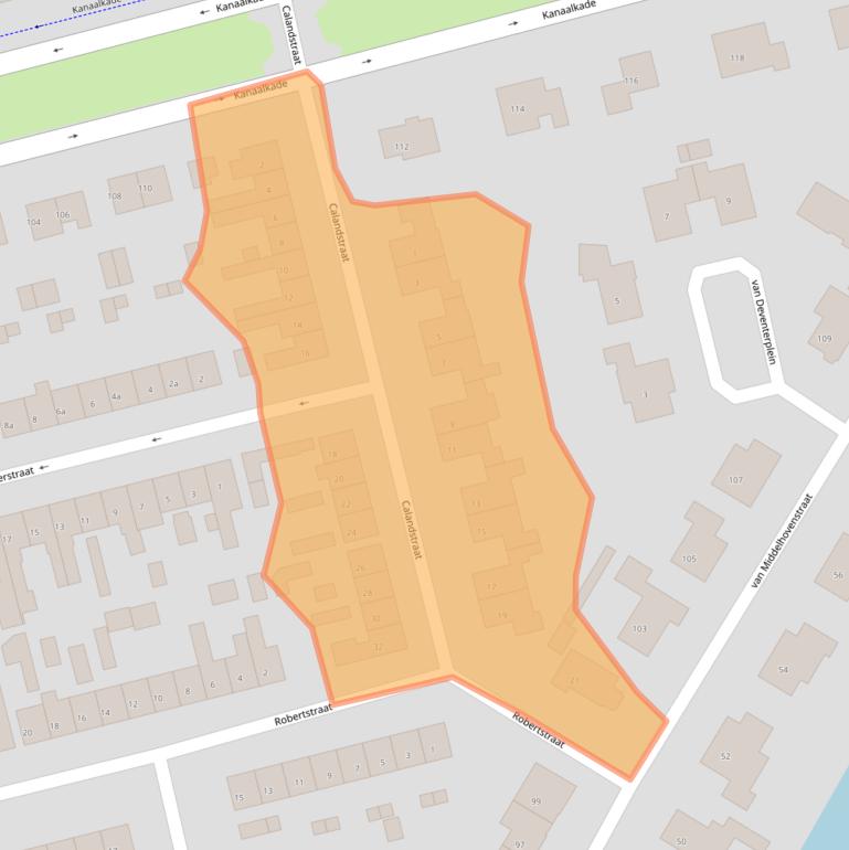 Kaart van postcodegebied 4571BB.