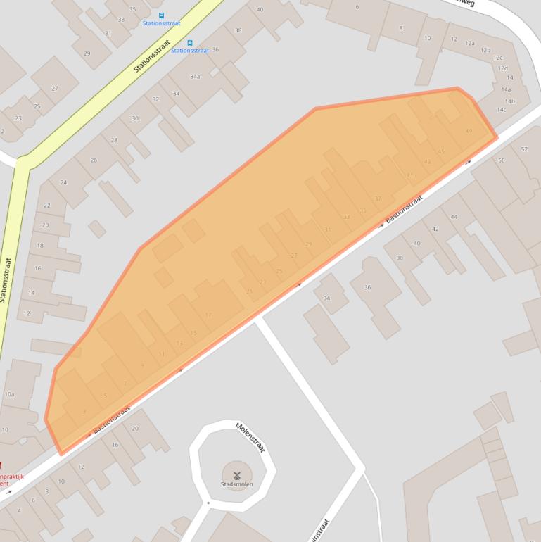 Kaart van postcodegebied 4571ES.