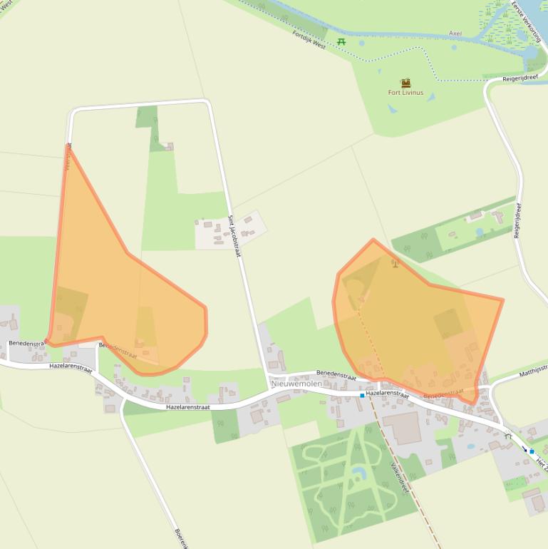 Kaart van postcodegebied 4576CL.