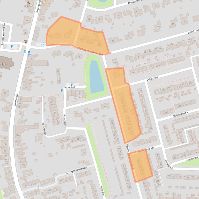 Kaart van postcodegebied 4587AH.