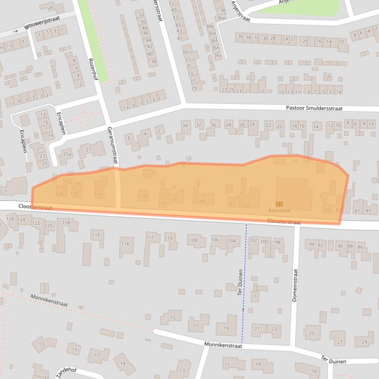 Kaart van postcodegebied 4587CC.