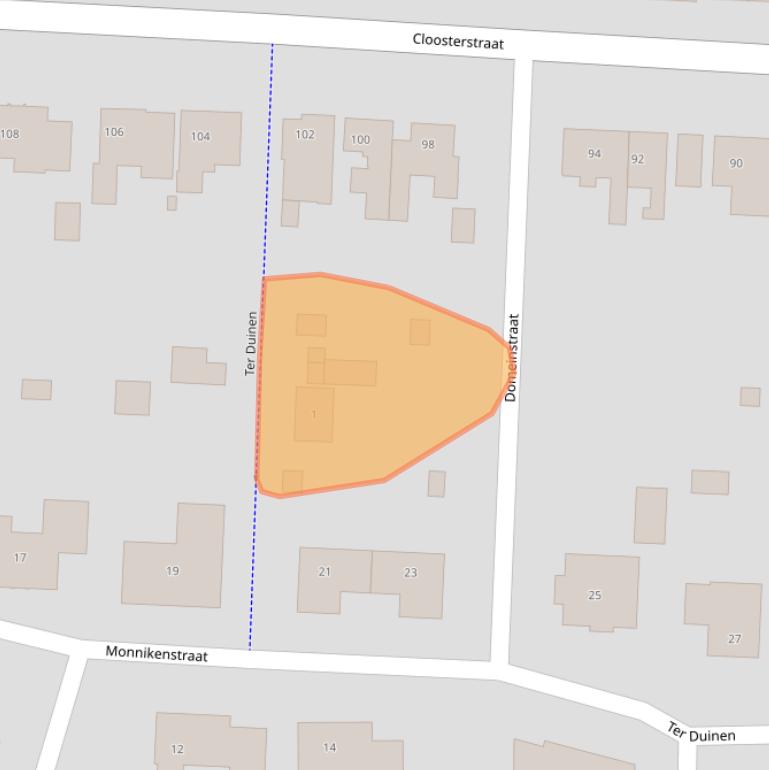 Kaart van postcodegebied 4587GG.