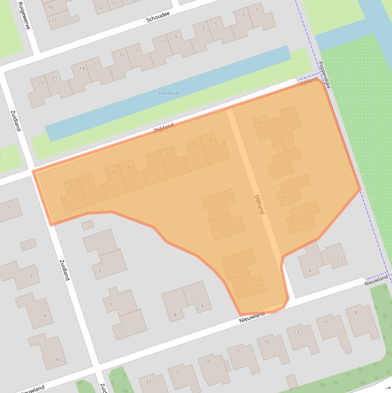 Kaart van postcodegebied 4617MD.