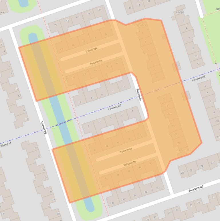 Kaart van postcodegebied 4617NW.