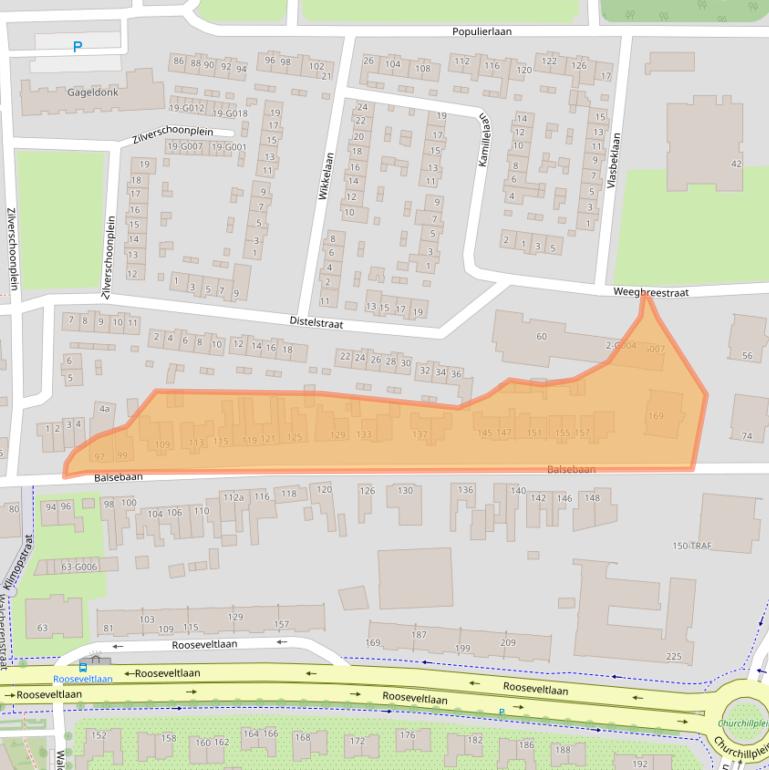 Kaart van postcodegebied 4621AM.