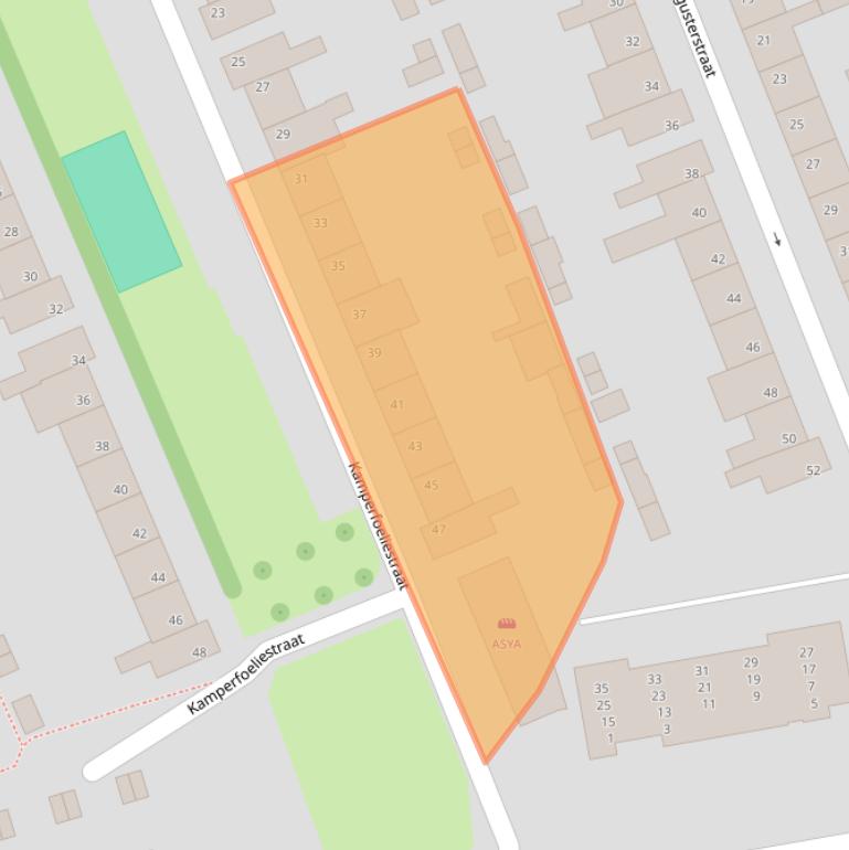 Kaart van postcodegebied 4621GE.