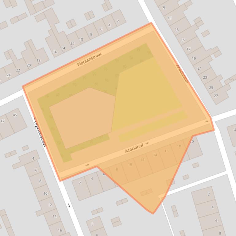 Kaart van postcodegebied 4621GR.