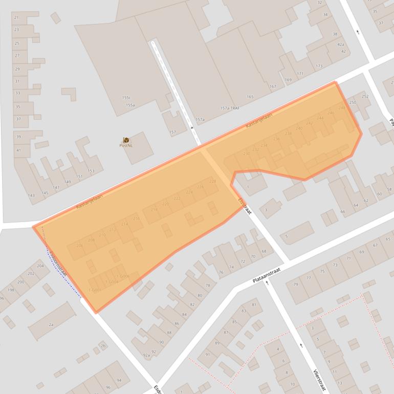 Kaart van postcodegebied 4621HM.