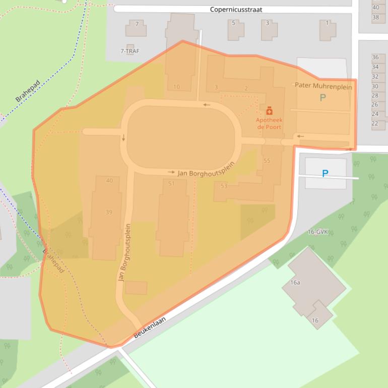 Kaart van postcodegebied 4624BS.