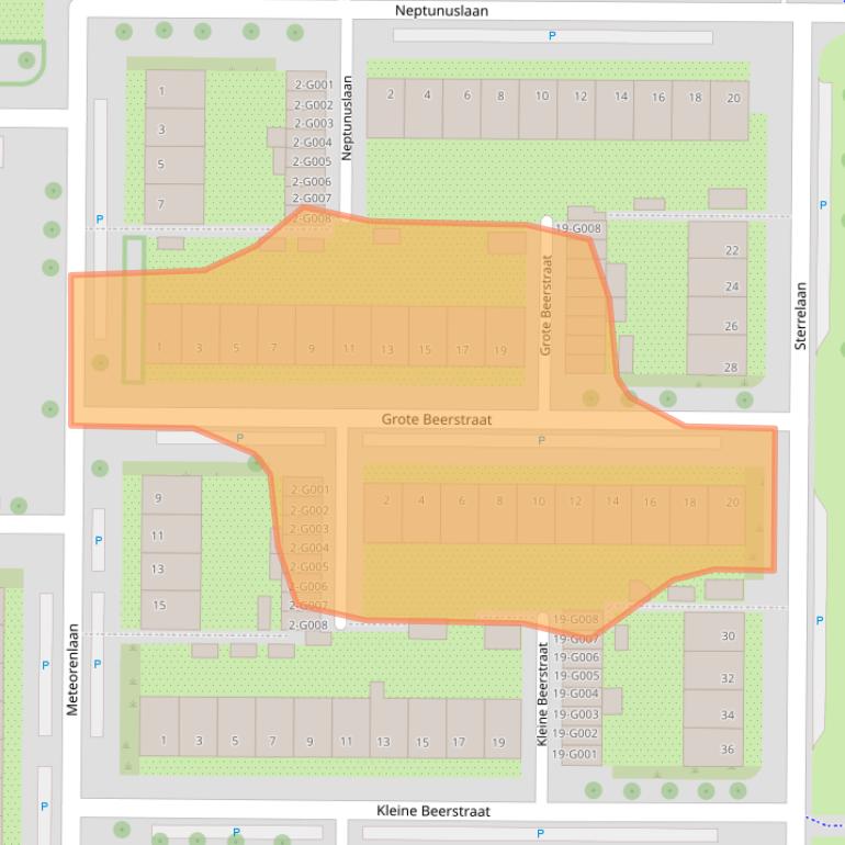 Kaart van postcodegebied 4624CD.