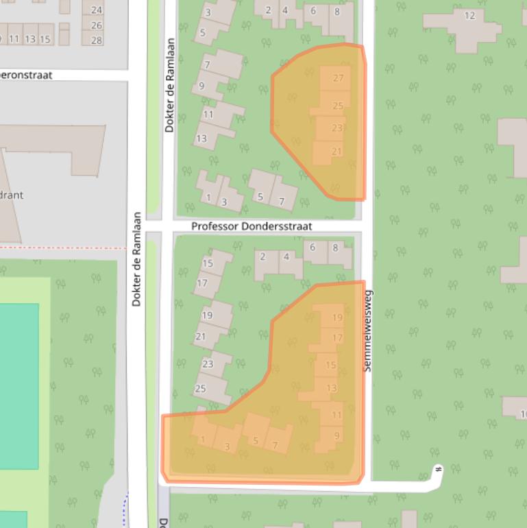 Kaart van postcodegebied 4624VB.