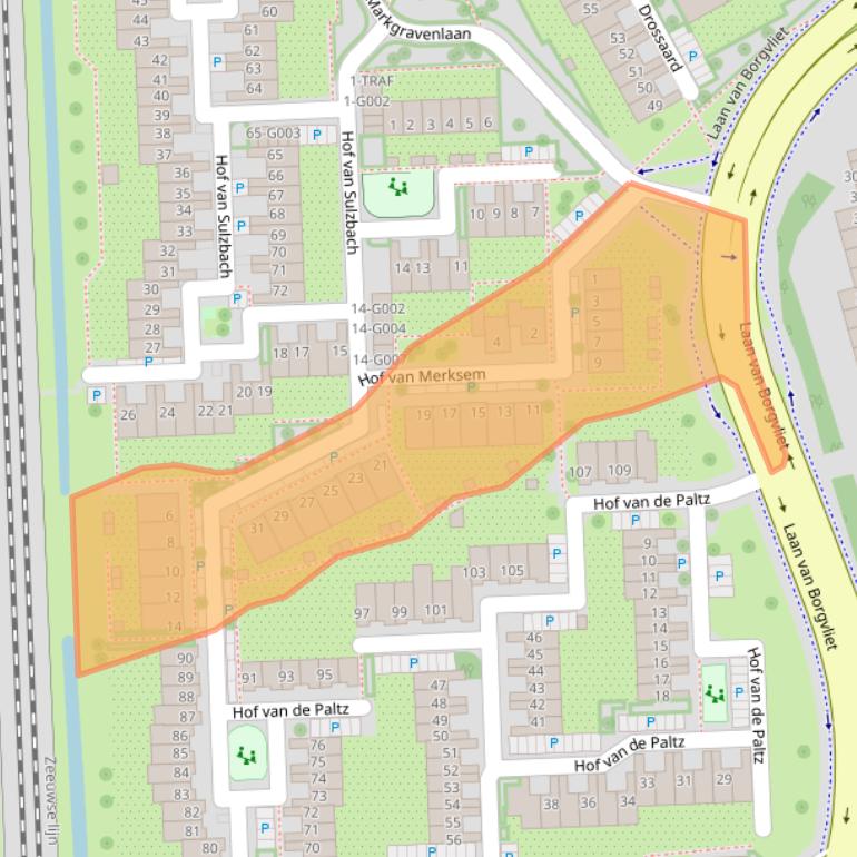 Kaart van postcodegebied 4625ET.