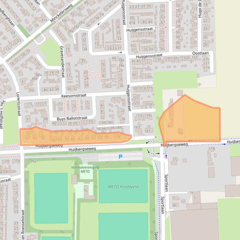 Kaart van postcodegebied 4631GD.