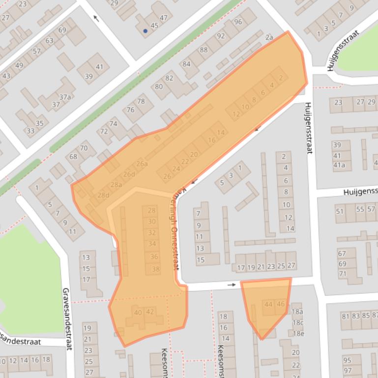 Kaart van postcodegebied 4631GT.