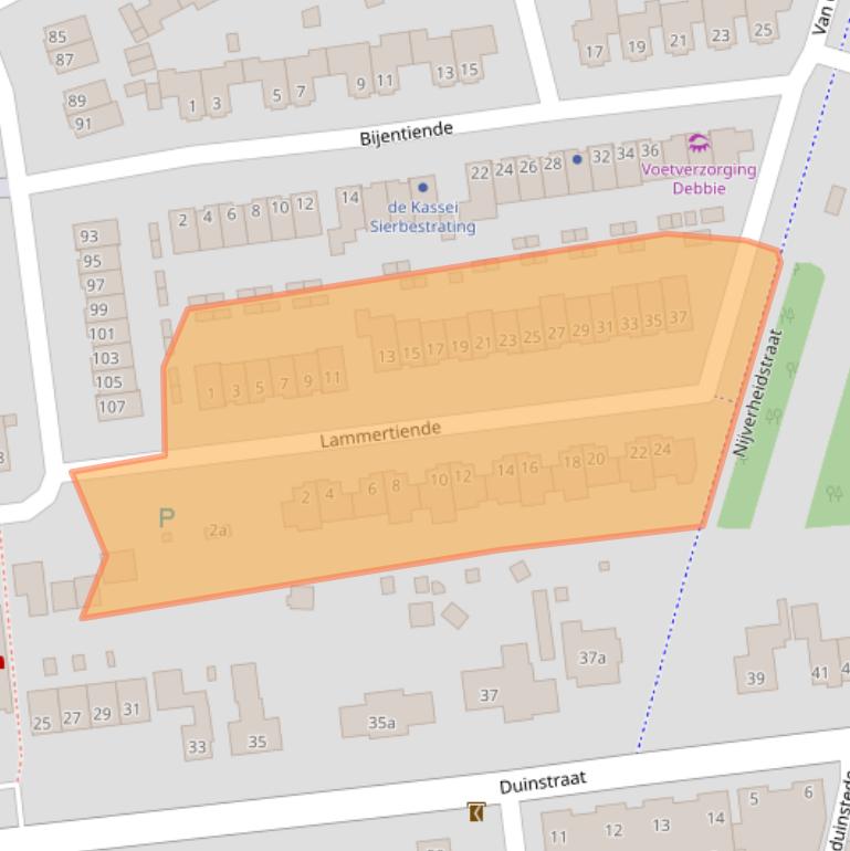 Kaart van postcodegebied 4631ML.