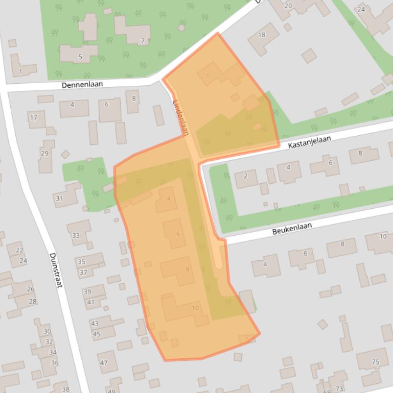 Kaart van postcodegebied 4641EZ.