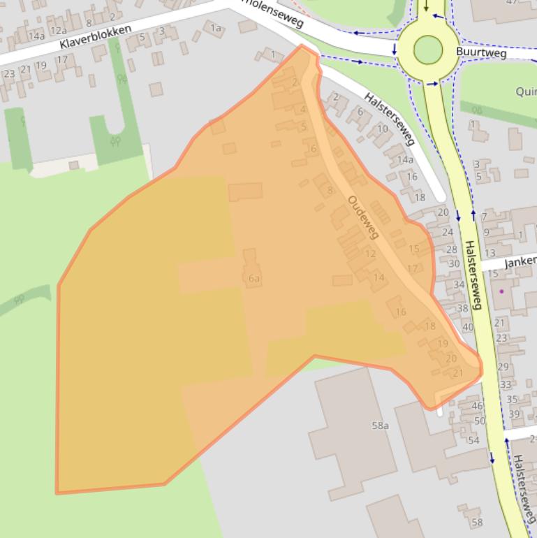 Kaart van postcodegebied 4661HK.