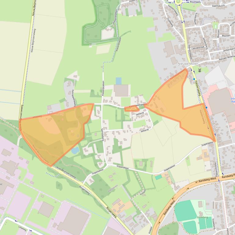 Kaart van postcodegebied 4661RP.