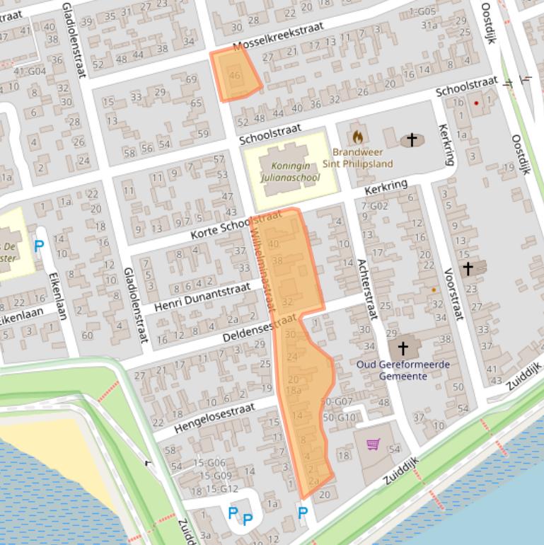 Kaart van postcodegebied 4675BT.