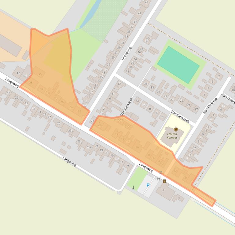 Kaart van postcodegebied 4675RL.