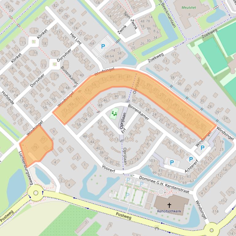 Kaart van postcodegebied 4691DB.