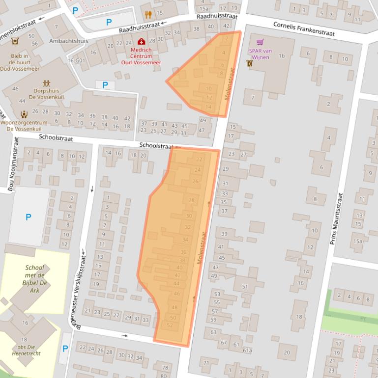 Kaart van postcodegebied 4698BC.