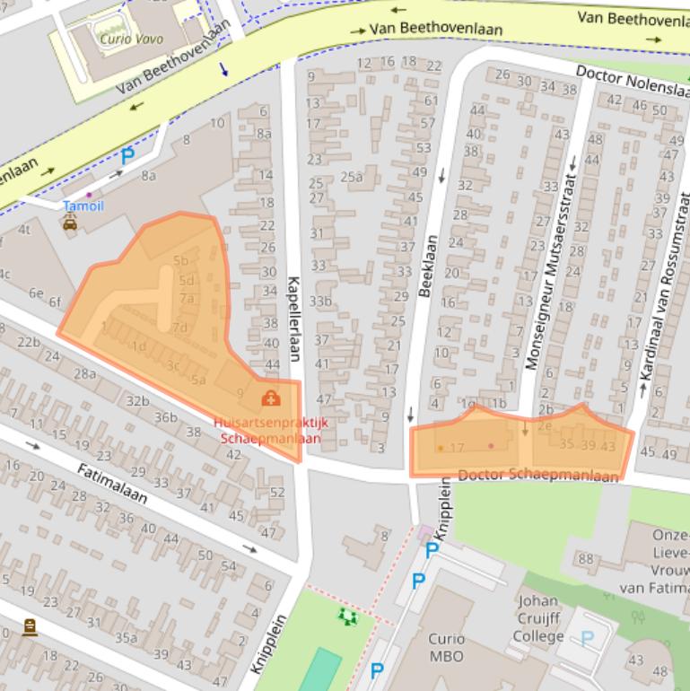 Kaart van postcodegebied 4702GT.