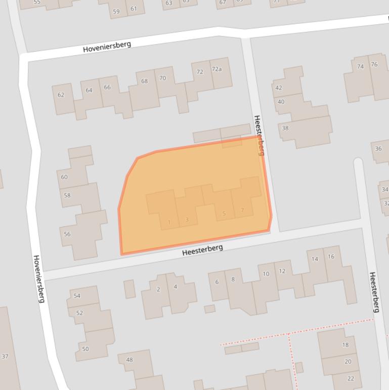 Kaart van postcodegebied 4708HT.