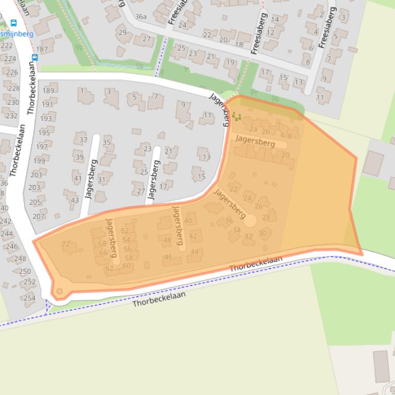 Kaart van postcodegebied 4708MJ.