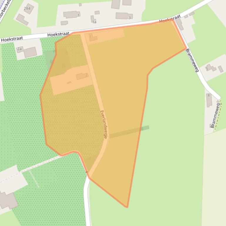 Kaart van postcodegebied 4708PJ.