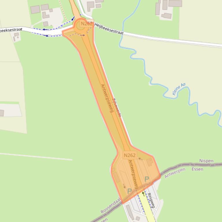 Kaart van postcodegebied 4709PZ.