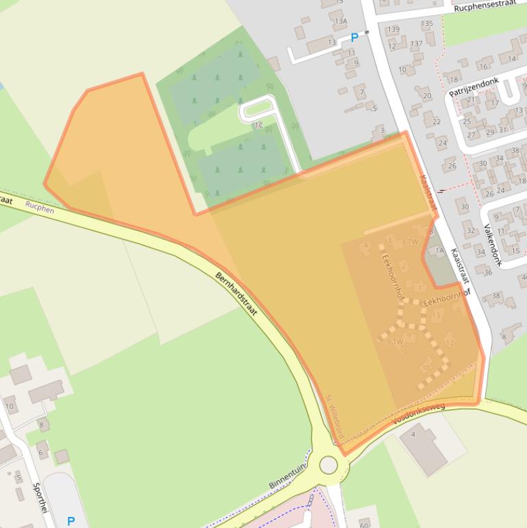 Kaart van postcodegebied 4711LR.