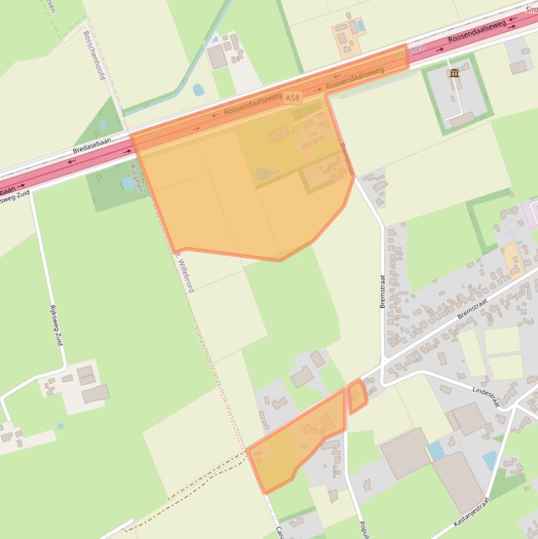 Kaart van postcodegebied 4711RN.