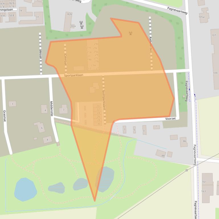 Kaart van postcodegebied 4731XP.