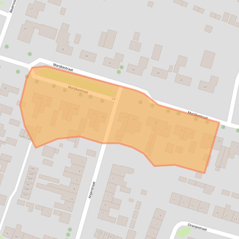 Kaart van postcodegebied 4744AT.