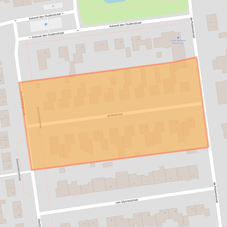 Kaart van postcodegebied 4751HC.