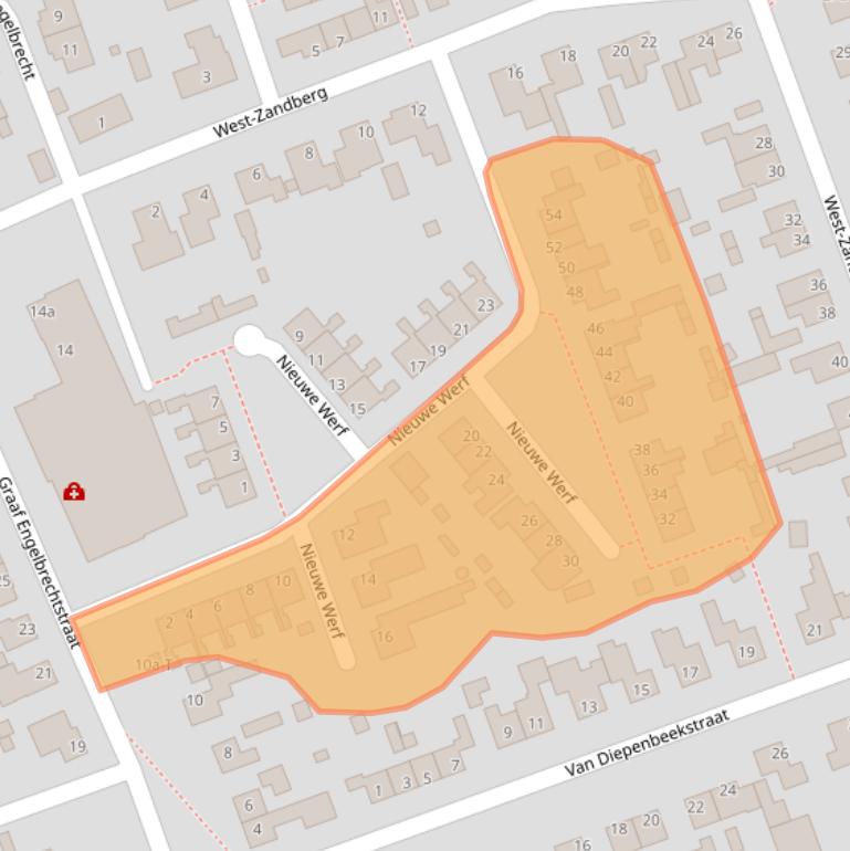 Kaart van postcodegebied 4756CE.