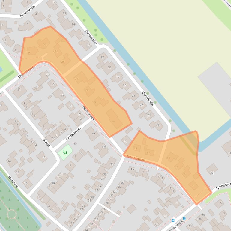Kaart van postcodegebied 4758AZ.