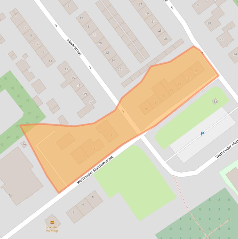 Kaart van postcodegebied 4781AX.