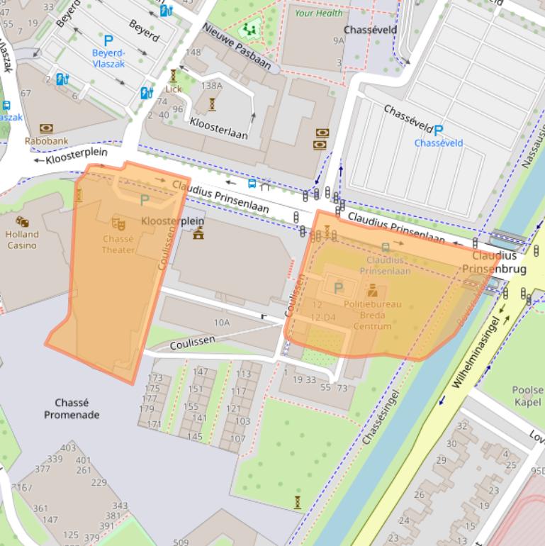 Kaart van postcodegebied 4811DK.