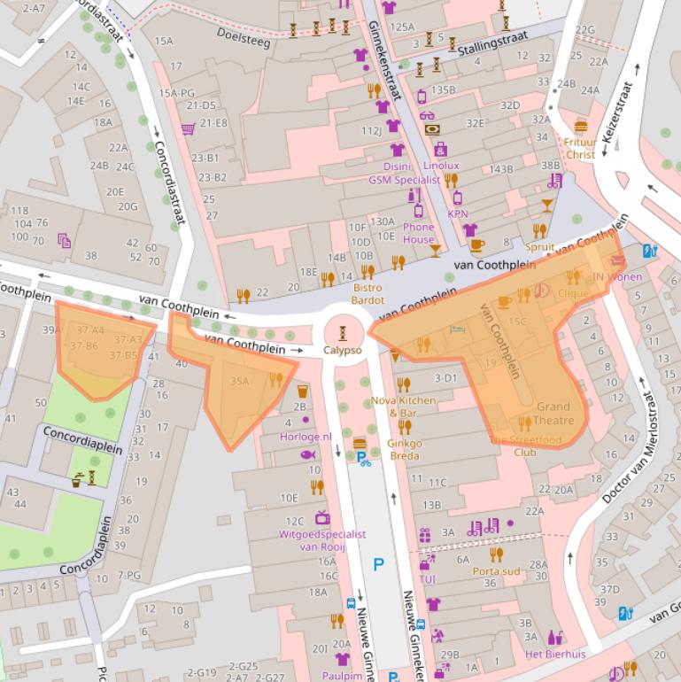 Kaart van postcodegebied 4811NC.