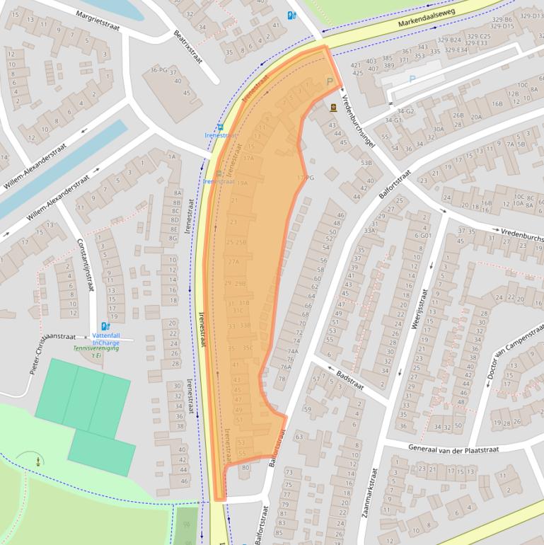 Kaart van postcodegebied 4811SB.