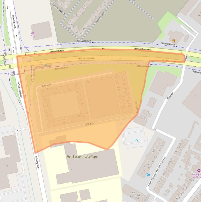 Kaart van postcodegebied 4812XT.