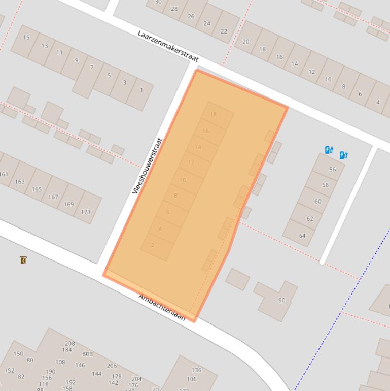 Kaart van postcodegebied 4813LZ.