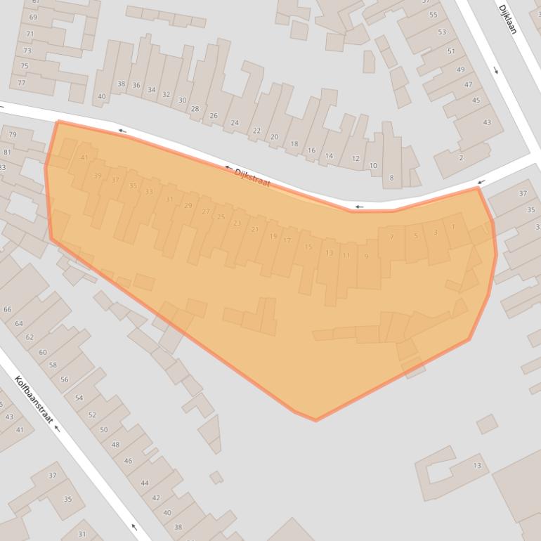 Kaart van postcodegebied 4814CG.