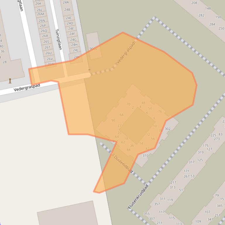 Kaart van postcodegebied 4814CX.