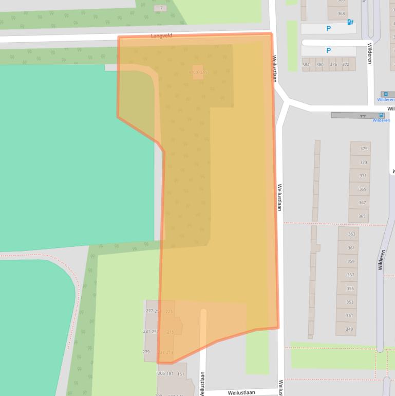 Kaart van postcodegebied 4817TE.