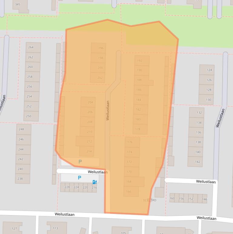 Kaart van postcodegebied 4817TP.