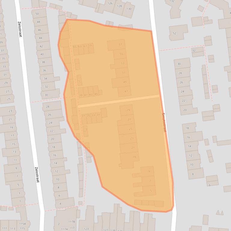 Kaart van postcodegebied 4818EC.